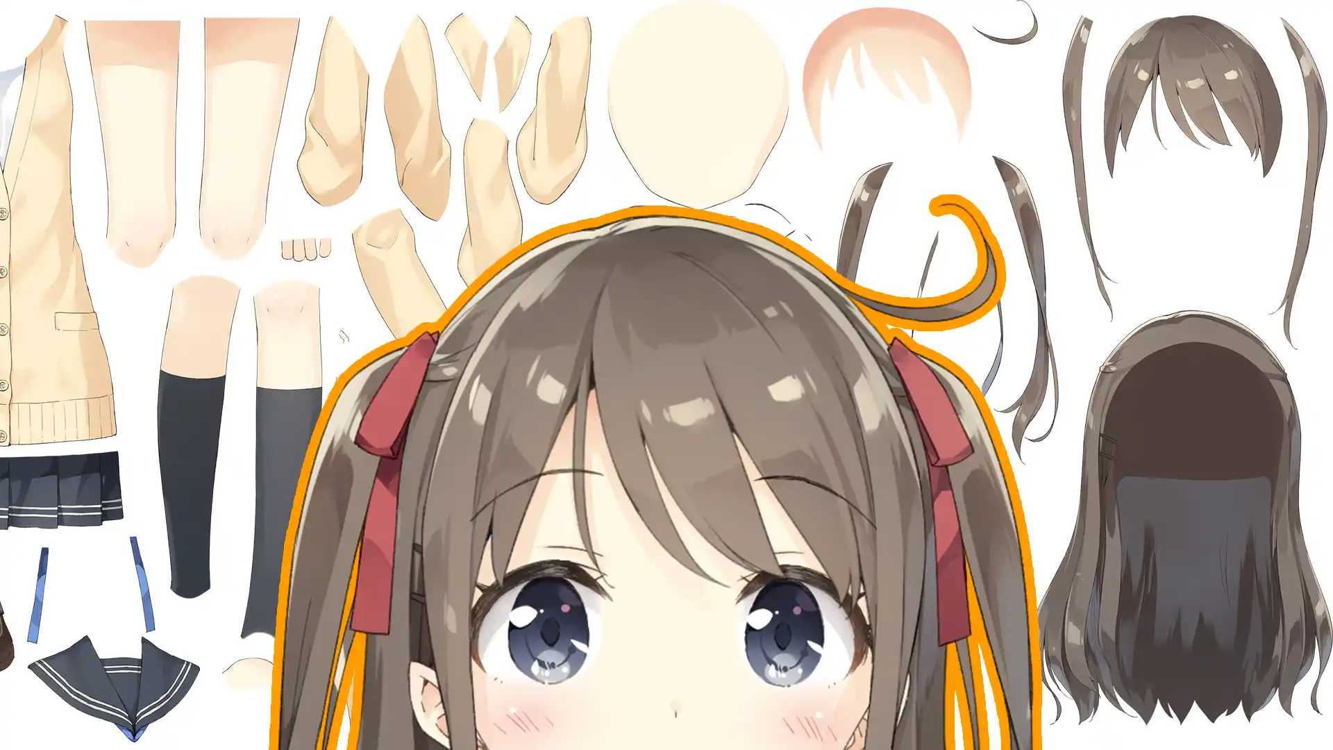 Live2D拆分準備與PSD圖層整理